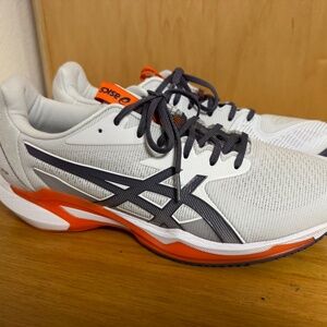 ASICS Men's Tennis Shoes SOLUTION SPEED FF 3 -- Mens 11 -- White/Greyish Purple